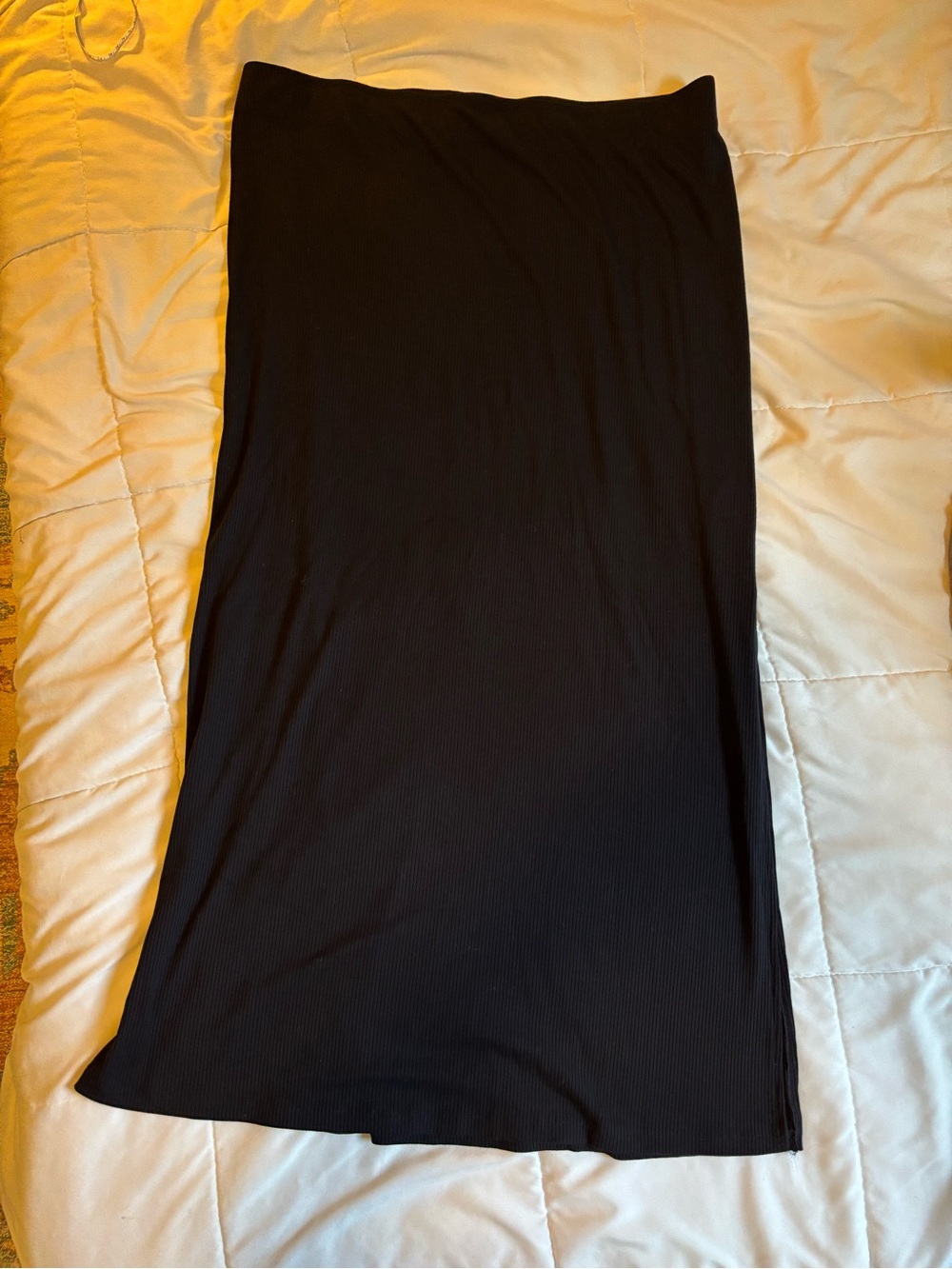 American Eagle Outfitters High Waisted Column Ribbed Maxi Skirt